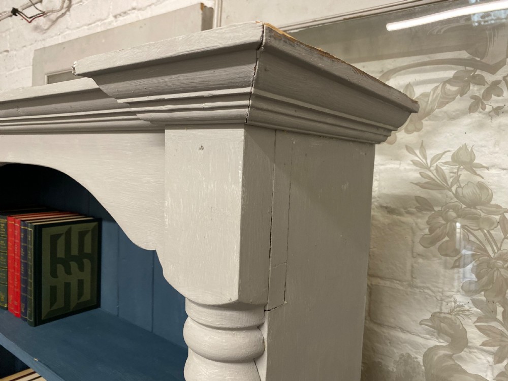 Victorian Pine Painted Open Bookcase View II