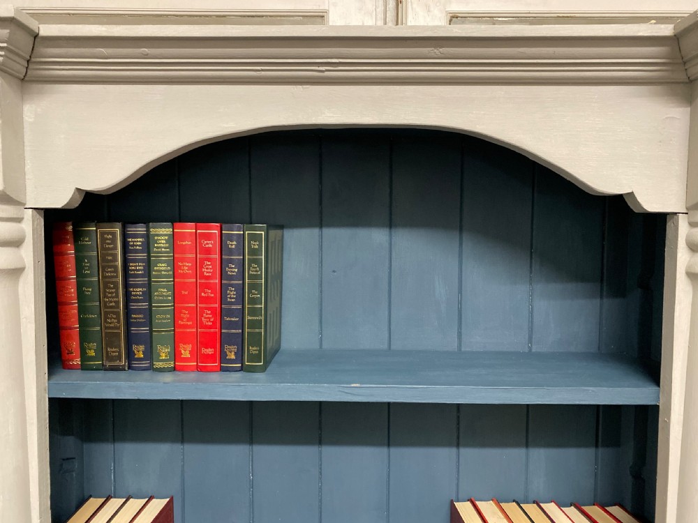 Victorian Pine Painted Open Bookcase View V