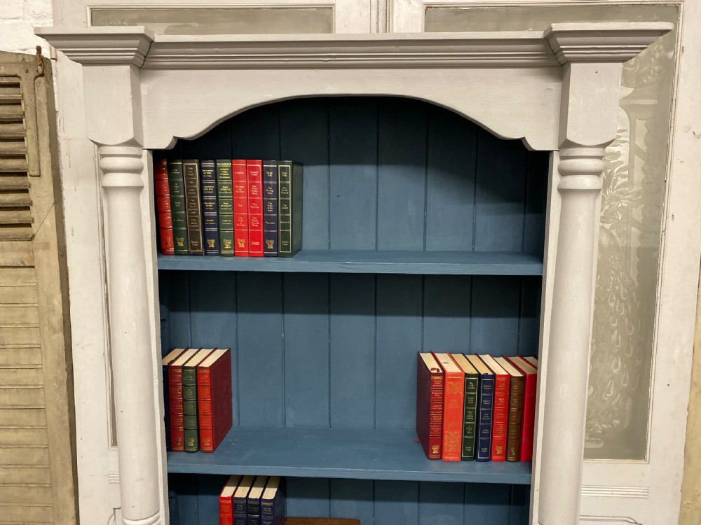 Victorian Pine Painted Open Bookcase View VI