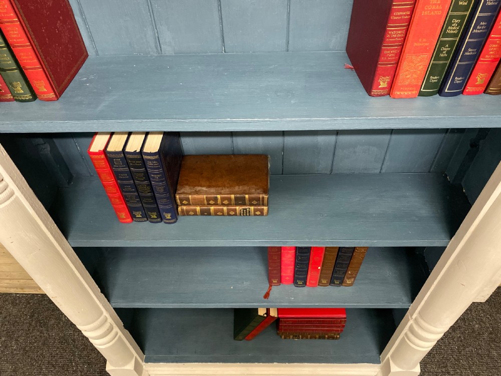 Victorian Pine Painted Open Bookcase View VII