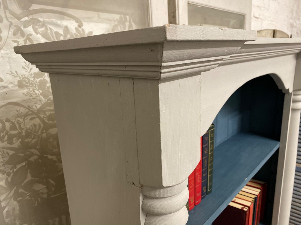 Victorian Pine Painted Open Bookcase View IX