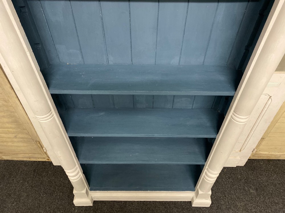 Victorian Pine Painted Open Bookcase View XIII