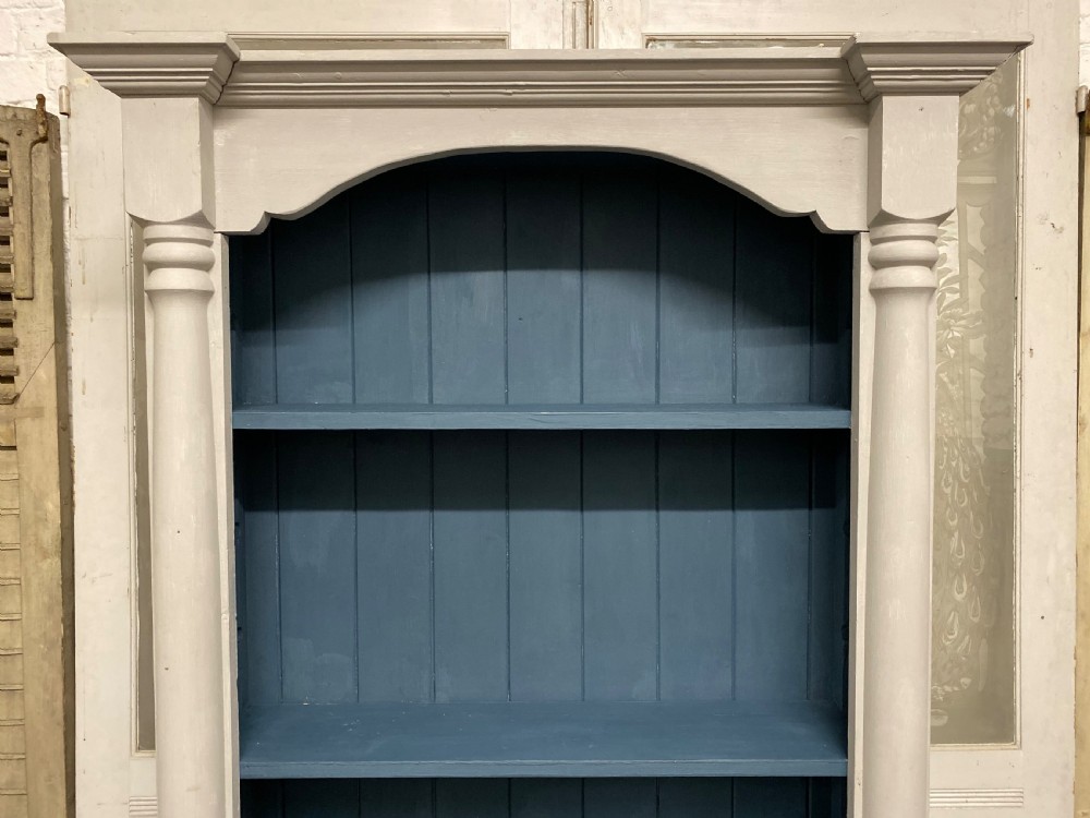 Victorian Pine Painted Open Bookcase View XIV