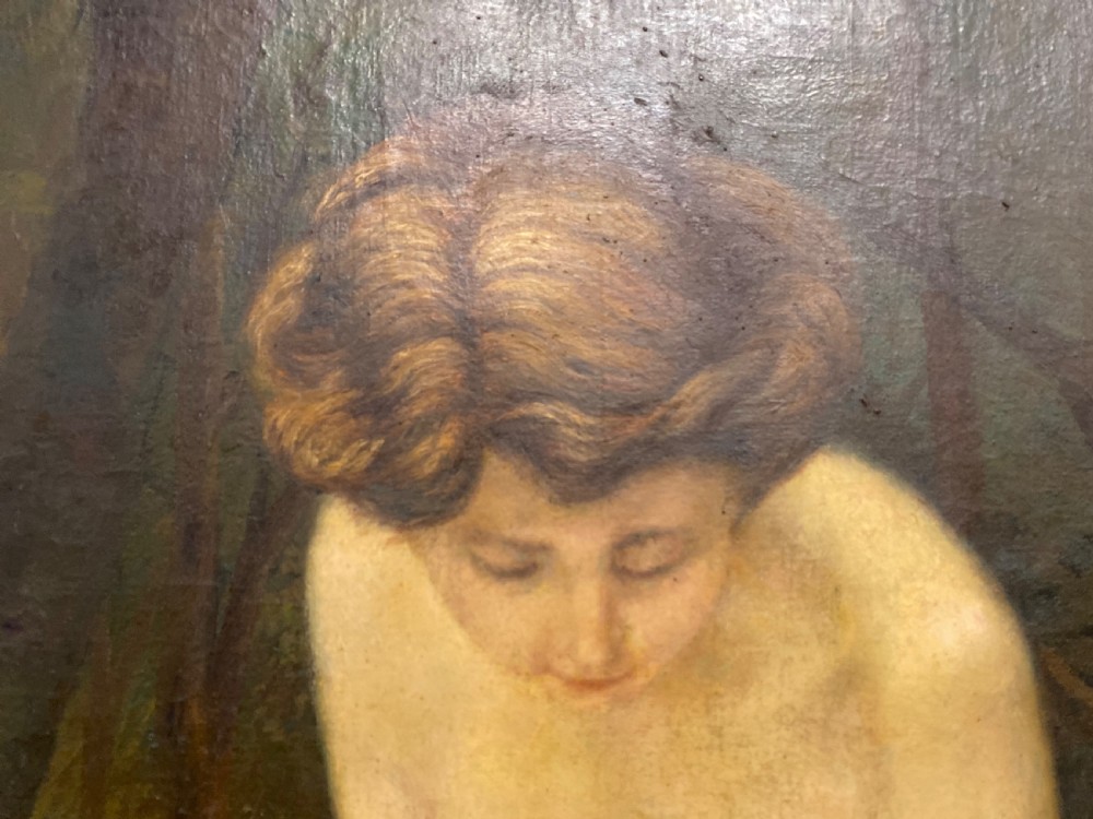 Life Size French Oil Painting Nude View V