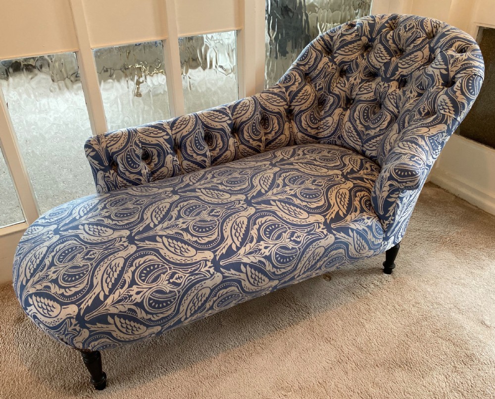 French Chaise Longue Newly Upholstered