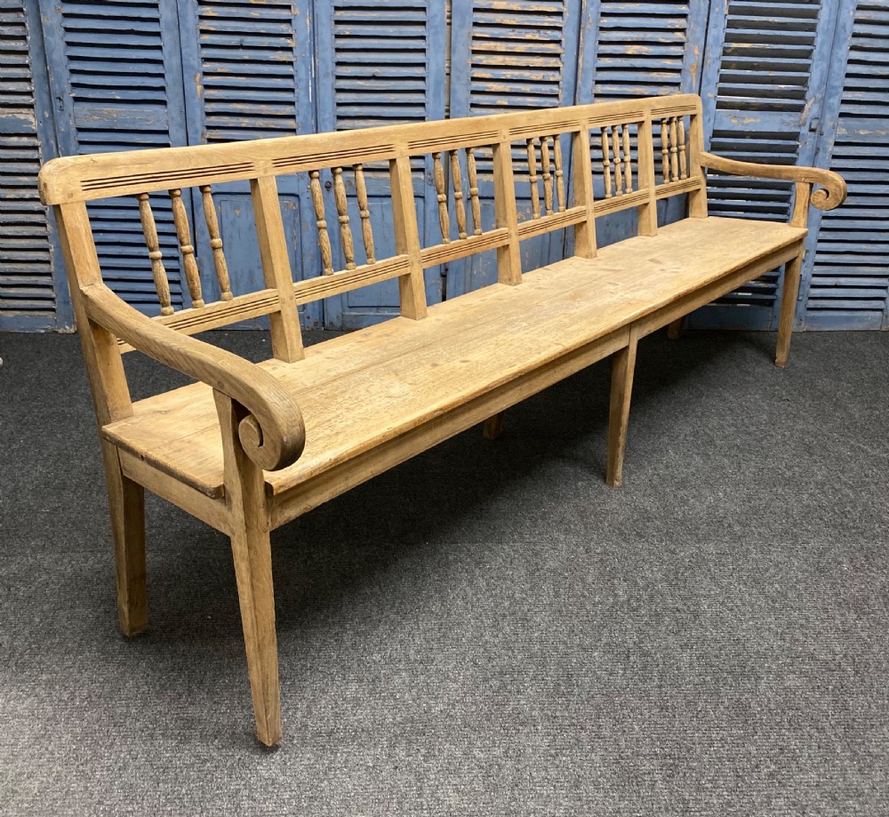 Long Bleached Kitchen Farmhouse Bench
