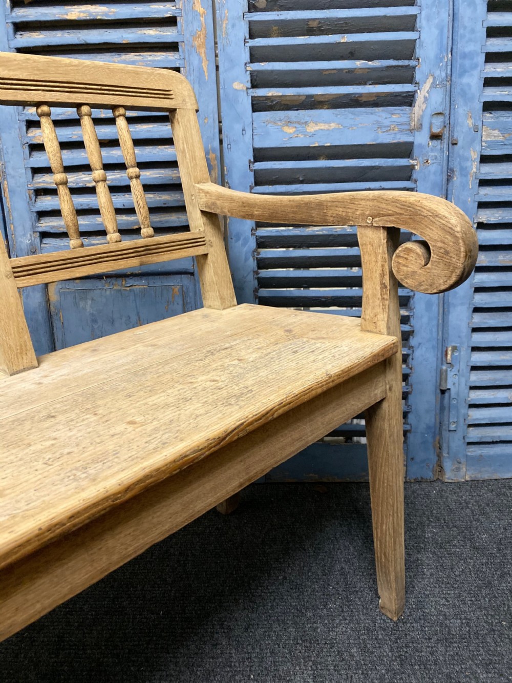 Long Bleached Kitchen Farmhouse Bench View IV