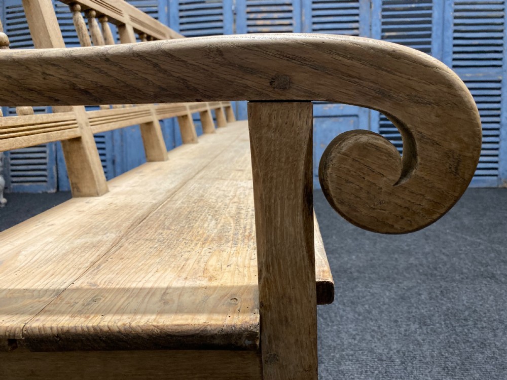 Long Bleached Kitchen Farmhouse Bench View X