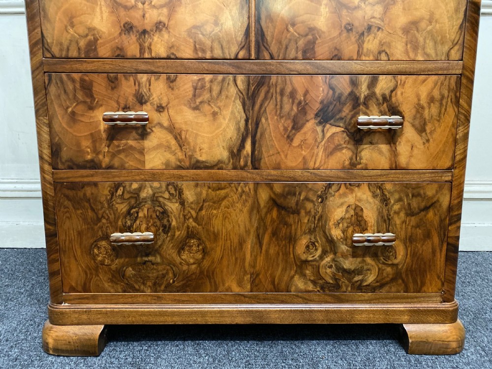 Burr Walnut Art Deco Chest Cupboard  View III