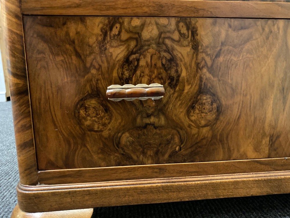 Burr Walnut Art Deco Chest Cupboard  View XIII
