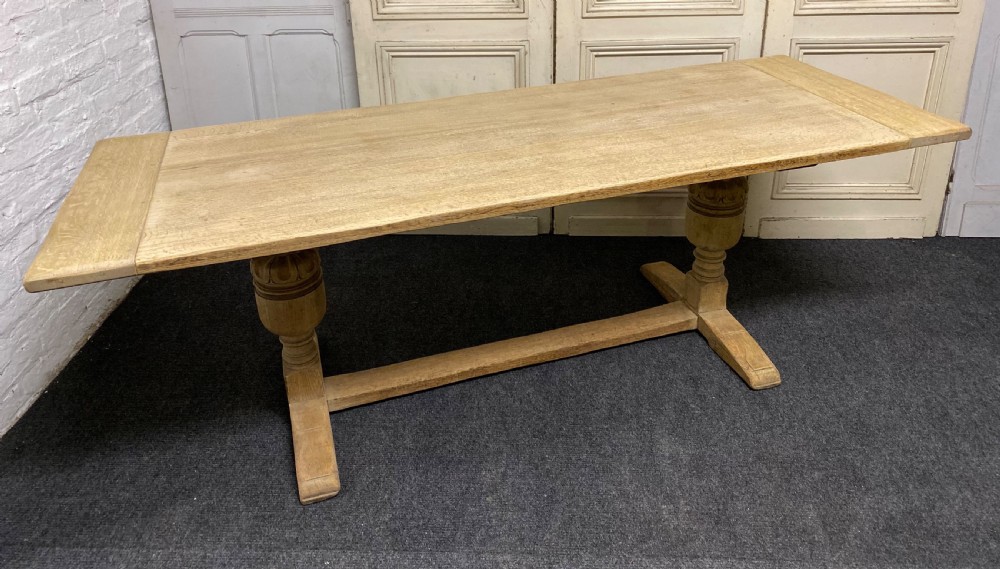 Bleached Oak Refectory Dining Table