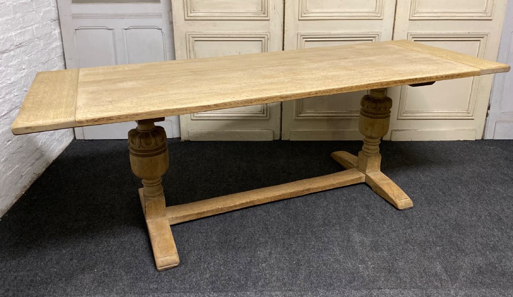 Bleached Oak Refectory Dining Table View IX