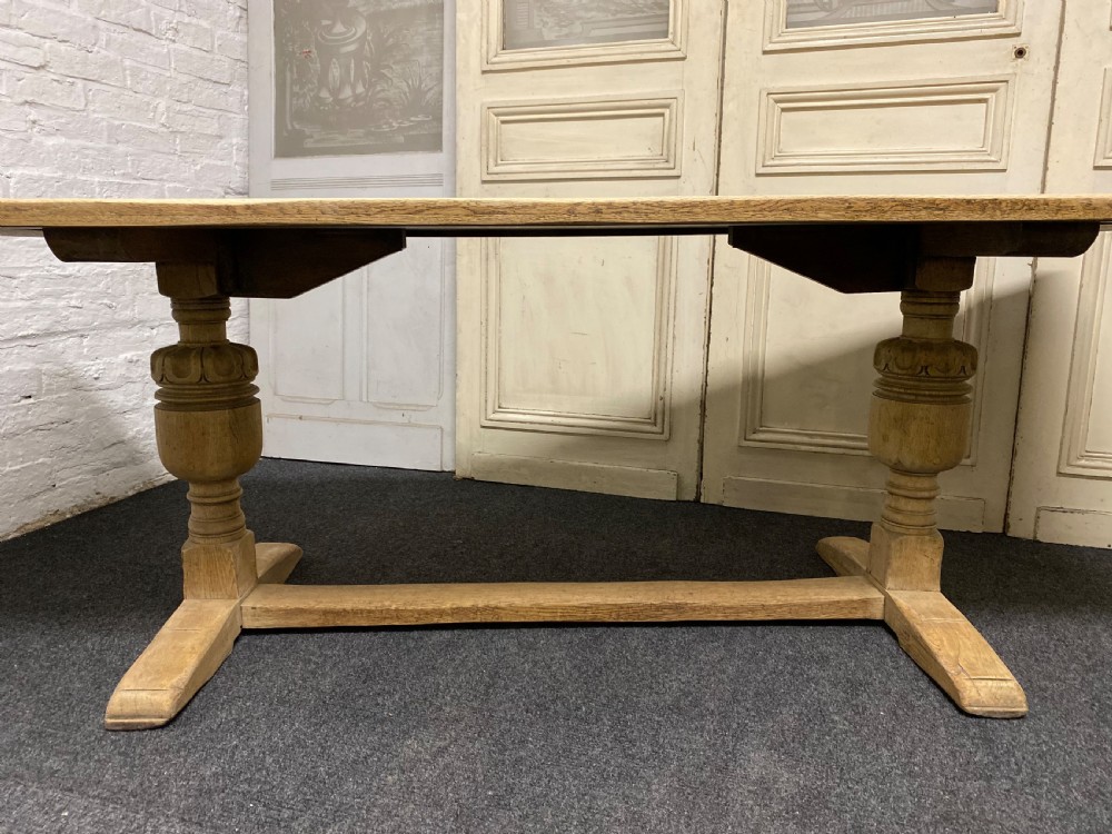 Bleached Oak Refectory Dining Table View X