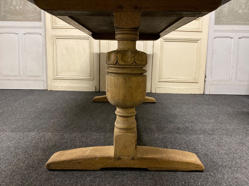 Bleached Oak Refectory Dining Table View XIII