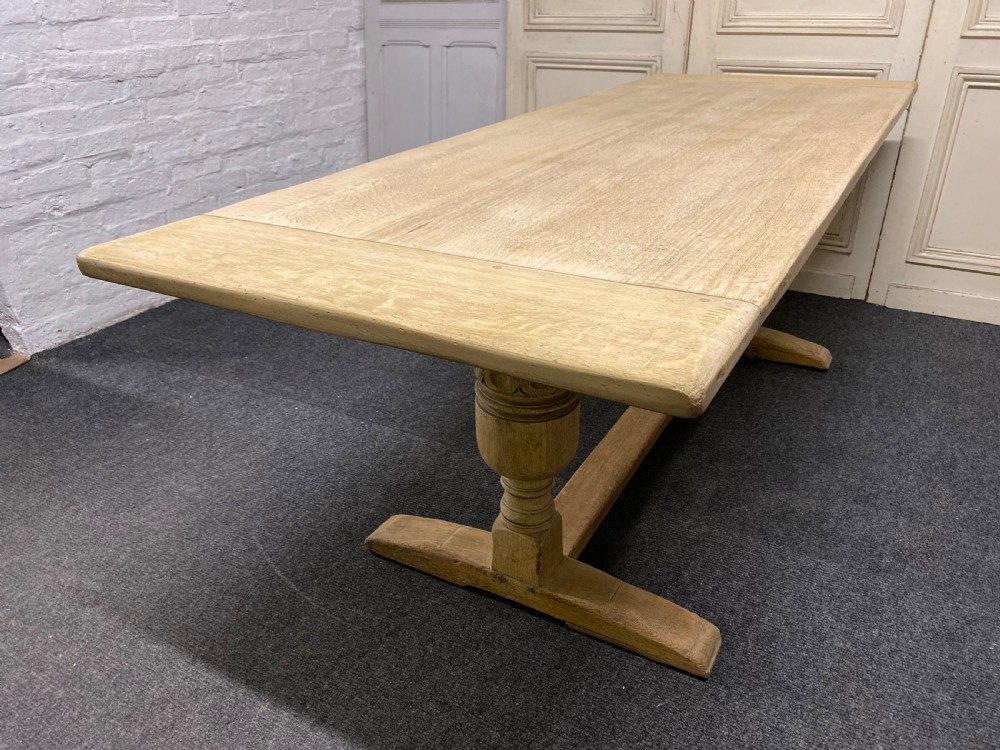 Bleached Oak Refectory Dining Table View XIV