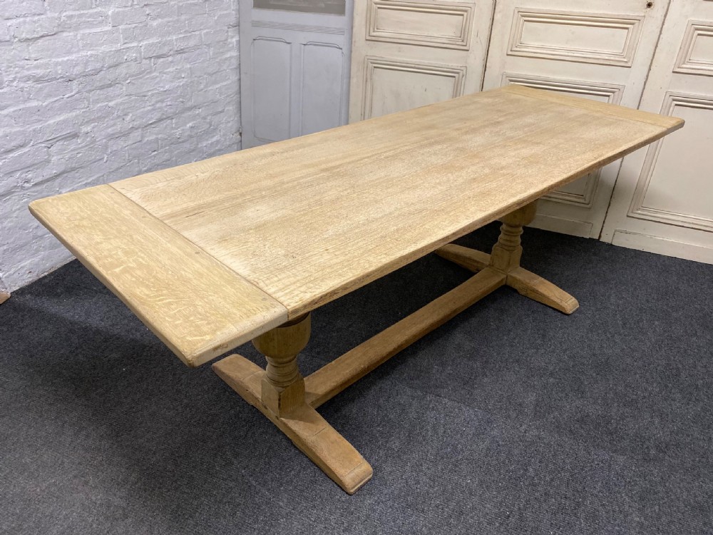 Bleached Oak Refectory Dining Table View XVI