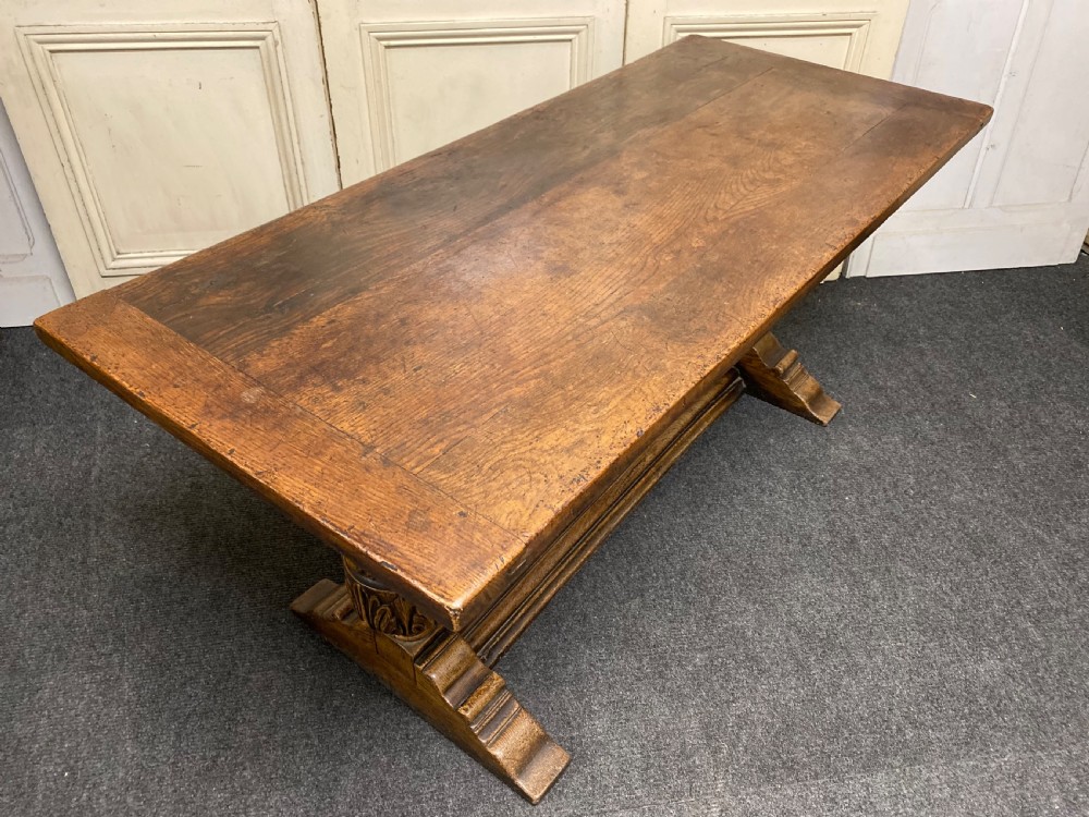 English Oak Refectory Dining Table  View VIII