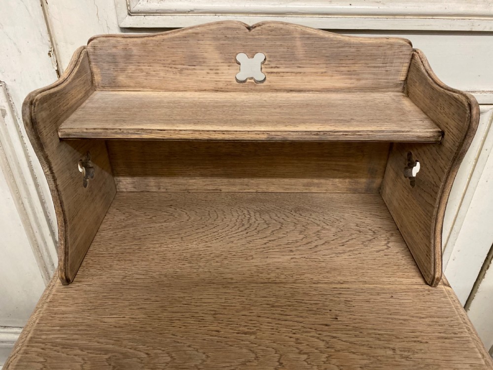 Pair French Bleached Oak Bedside Cupboards View X