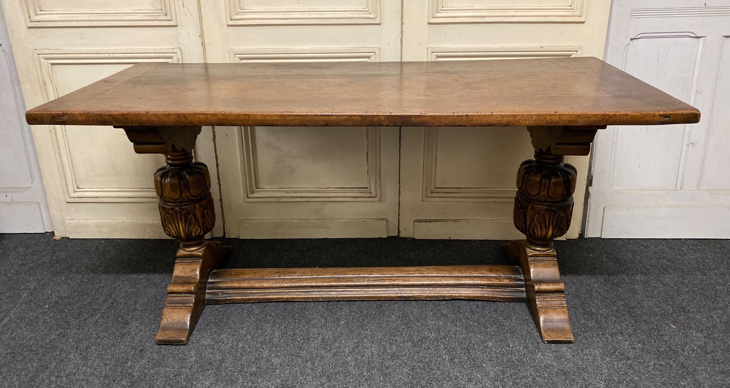 English Oak Refectory Dining Table 