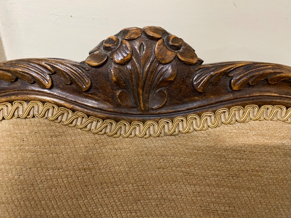 Generous Pair French Bergere Arm Chairs View III