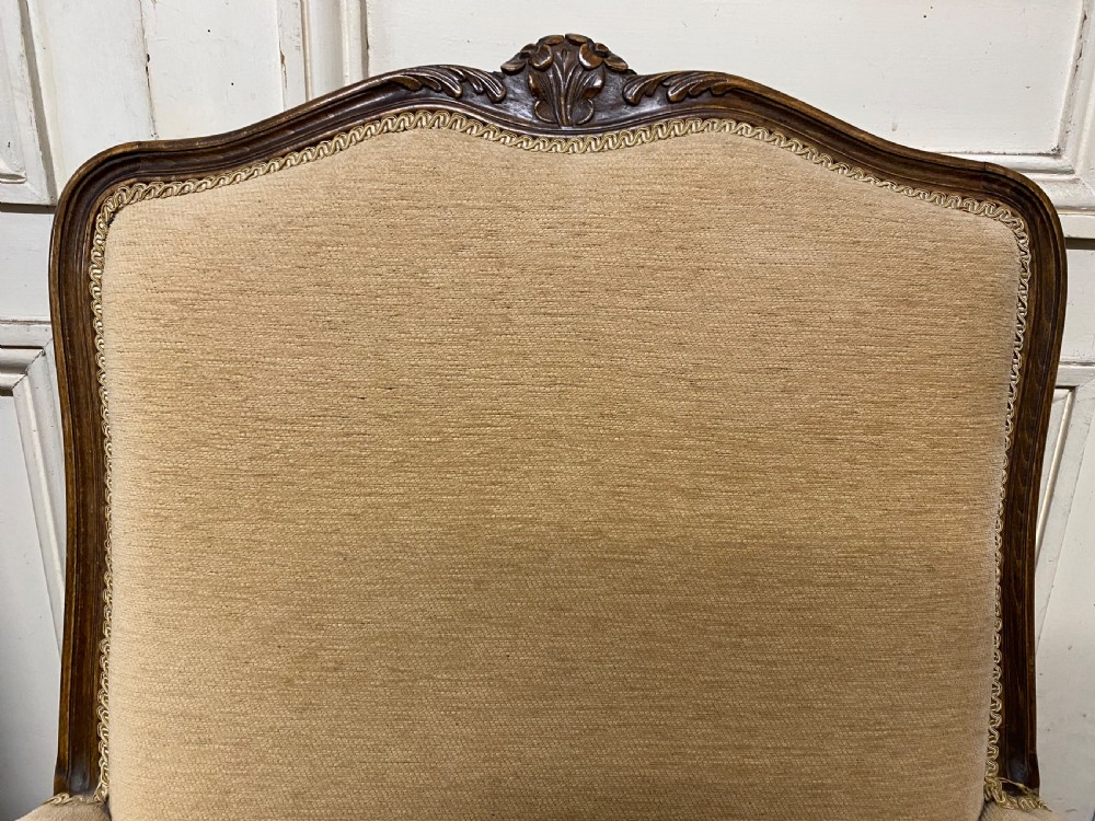 Generous Pair French Bergere Arm Chairs View V