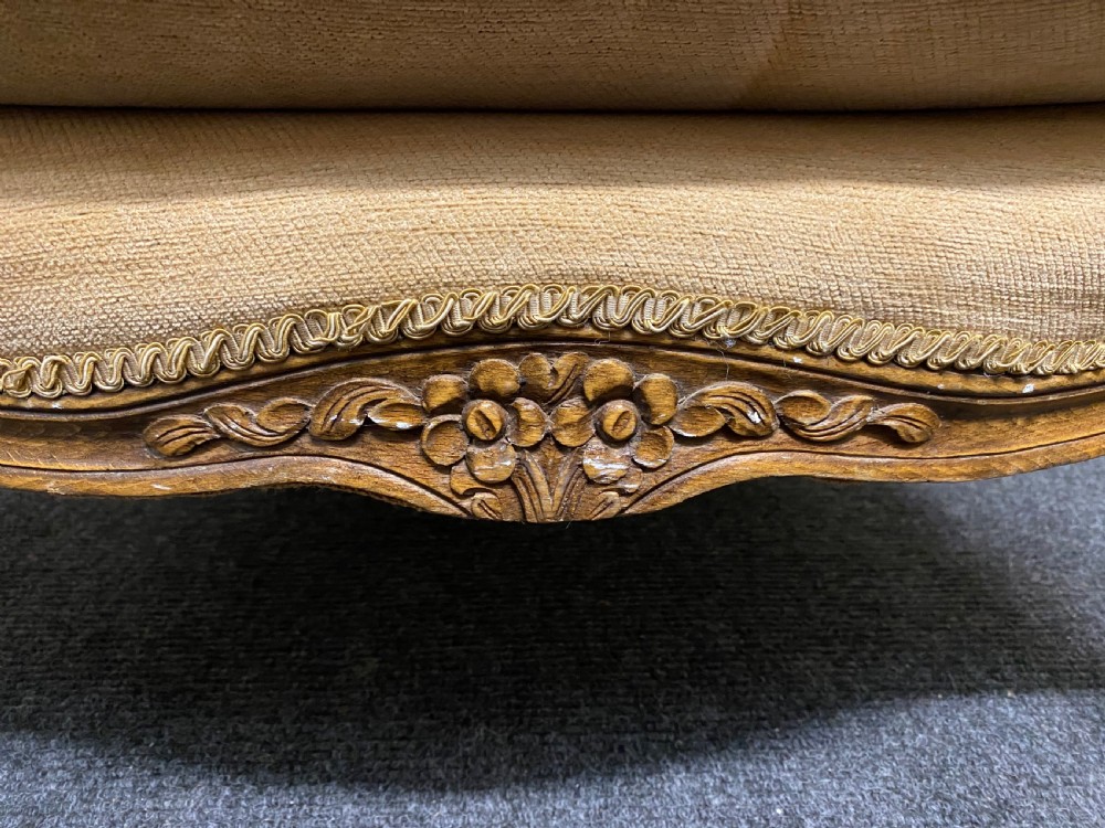 Generous Pair French Bergere Arm Chairs View X