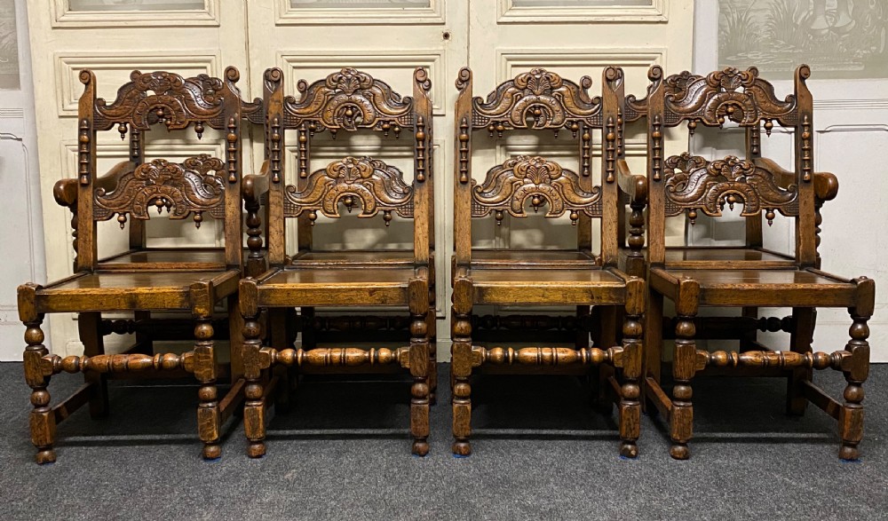 Set 8 (6x2) Ipswich Oak Dining Chairs View II