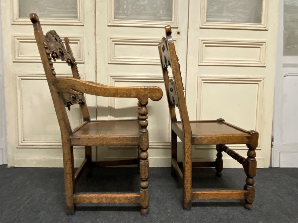 Set 8 (6x2) Ipswich Oak Dining Chairs View VI