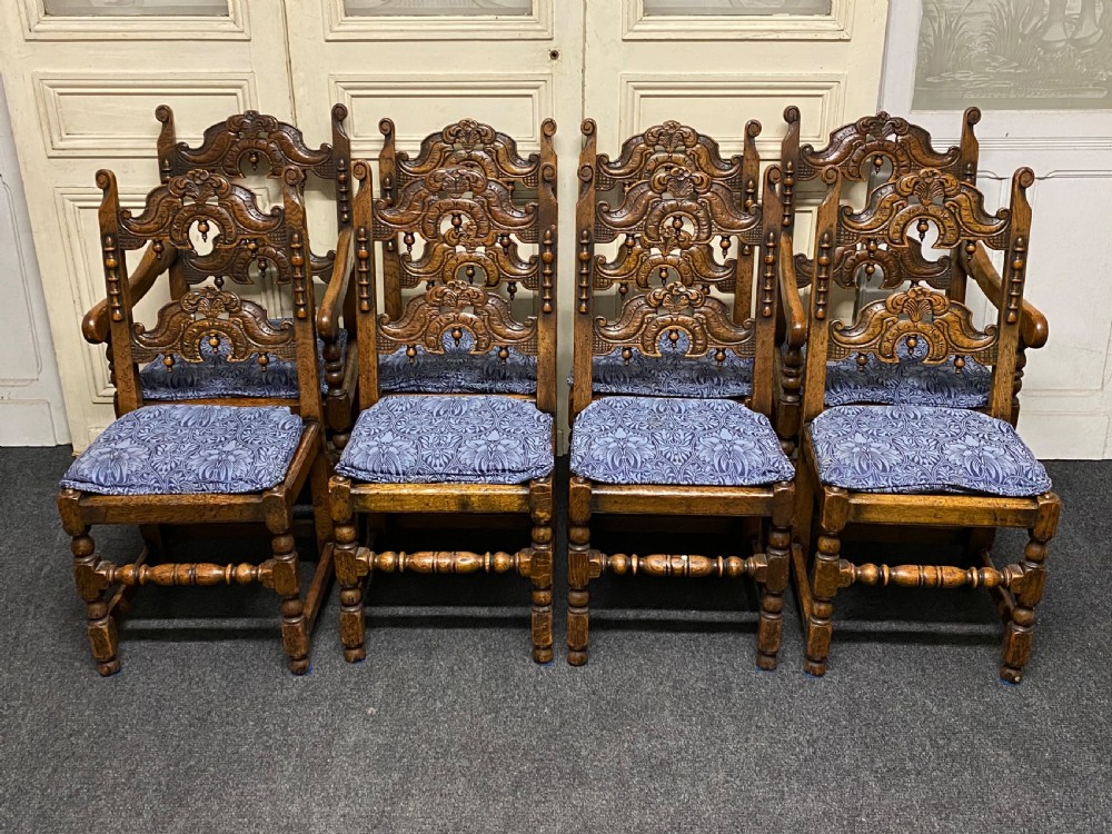 Set 8 (6x2) Ipswich Oak Dining Chairs View XVII