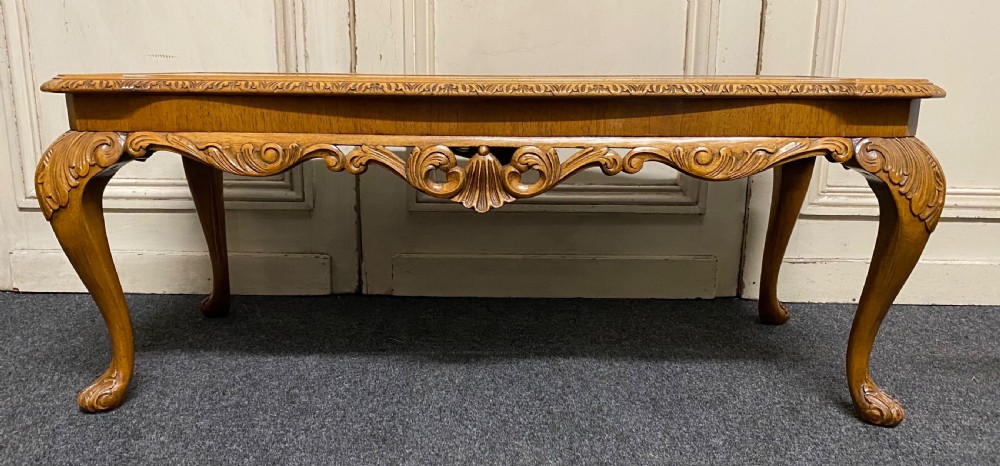 Burr Walnut Queen Anne Coffee Table  View III
