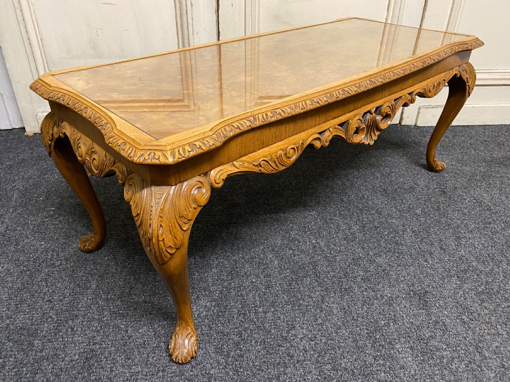 Burr Walnut Queen Anne Coffee Table  View VI