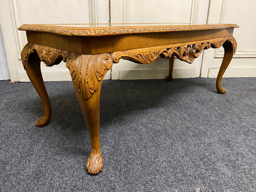 Burr Walnut Queen Anne Coffee Table  View VII