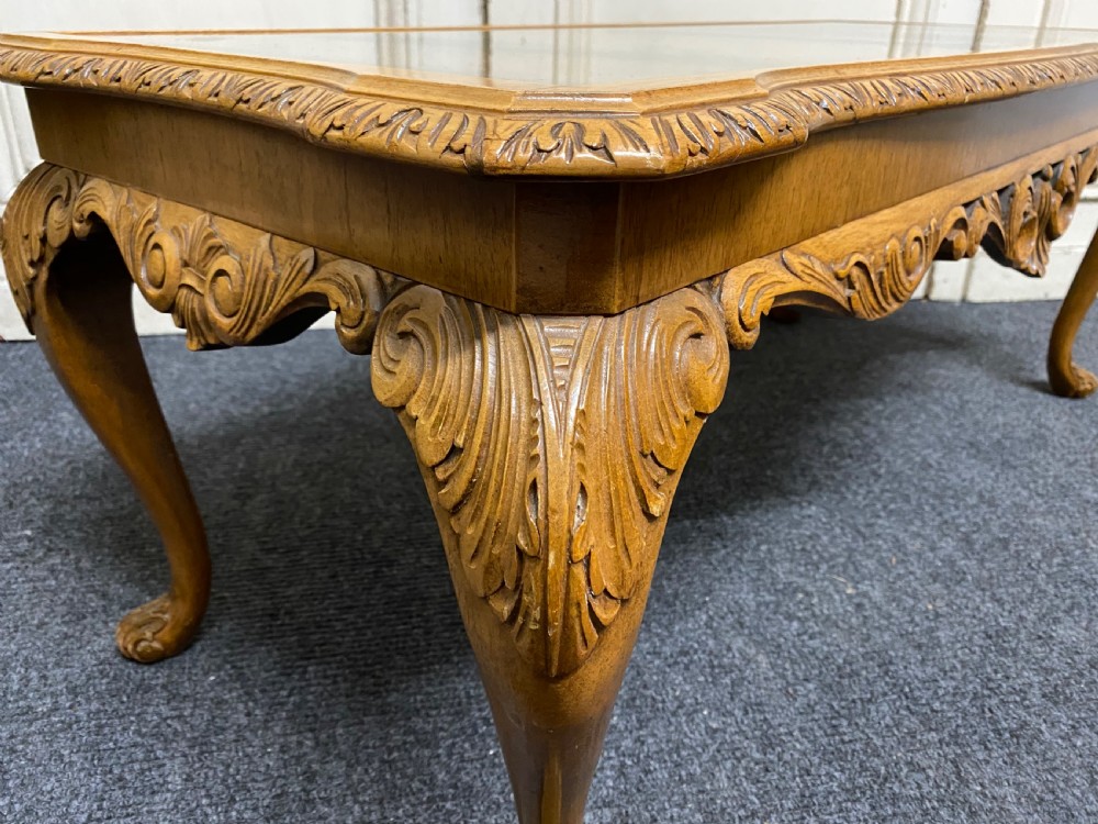 Burr Walnut Queen Anne Coffee Table  View IX