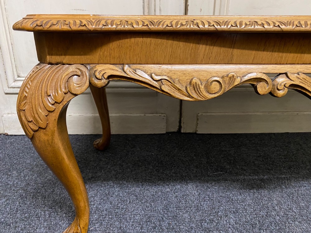Burr Walnut Queen Anne Coffee Table  View XI
