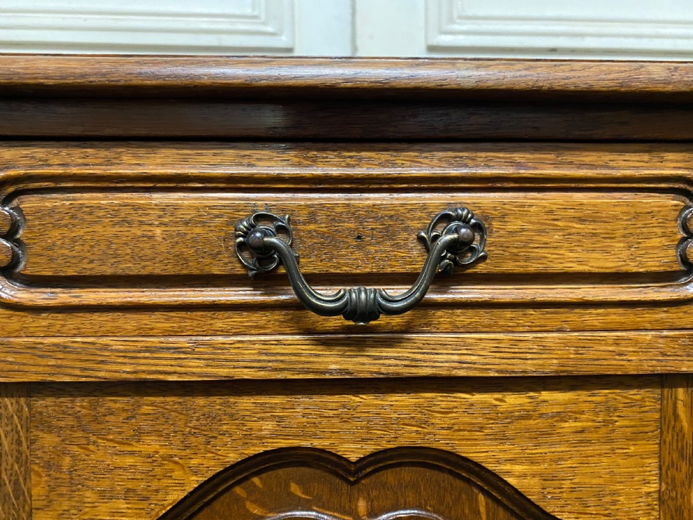 Pair French Oak Bedside Cupboards View IX