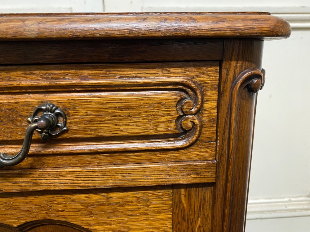 Pair French Oak Bedside Cupboards View XI