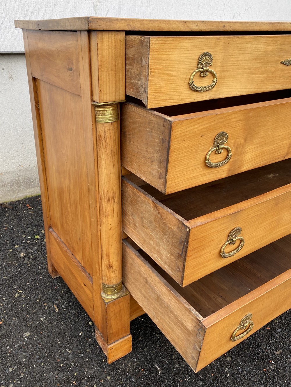French Empire Cherry Wood Chest of Drawers  View X