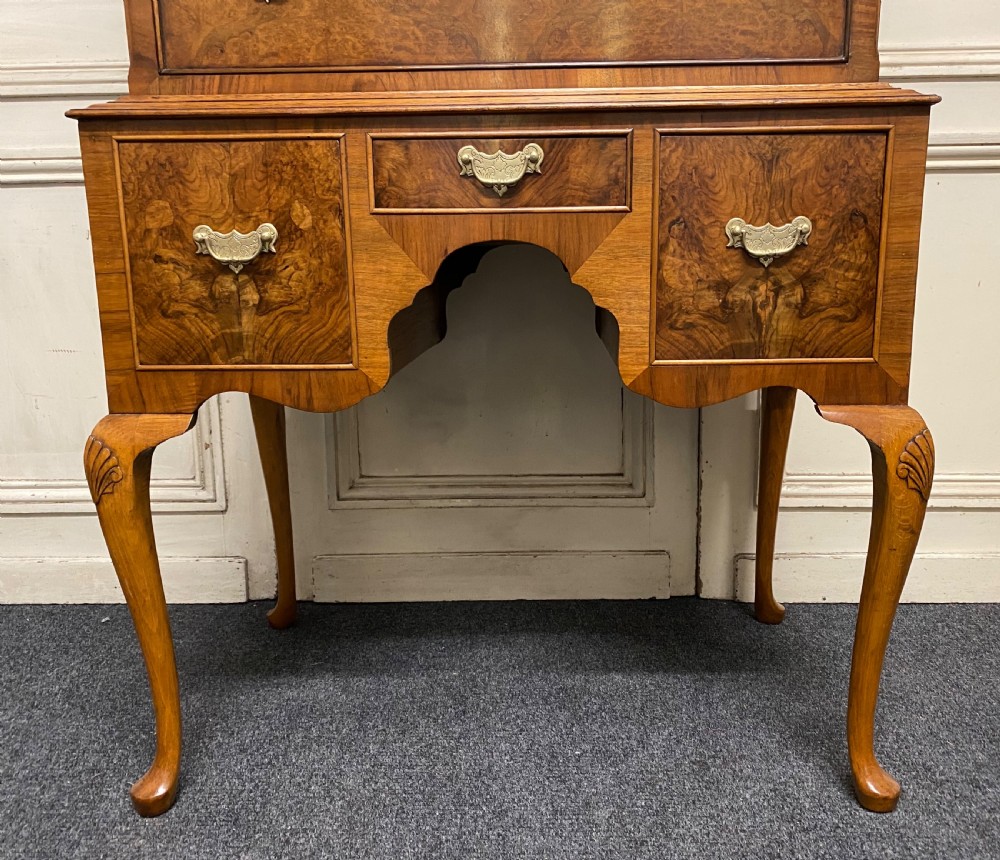 Burr Walnut Chest on Stand View III
