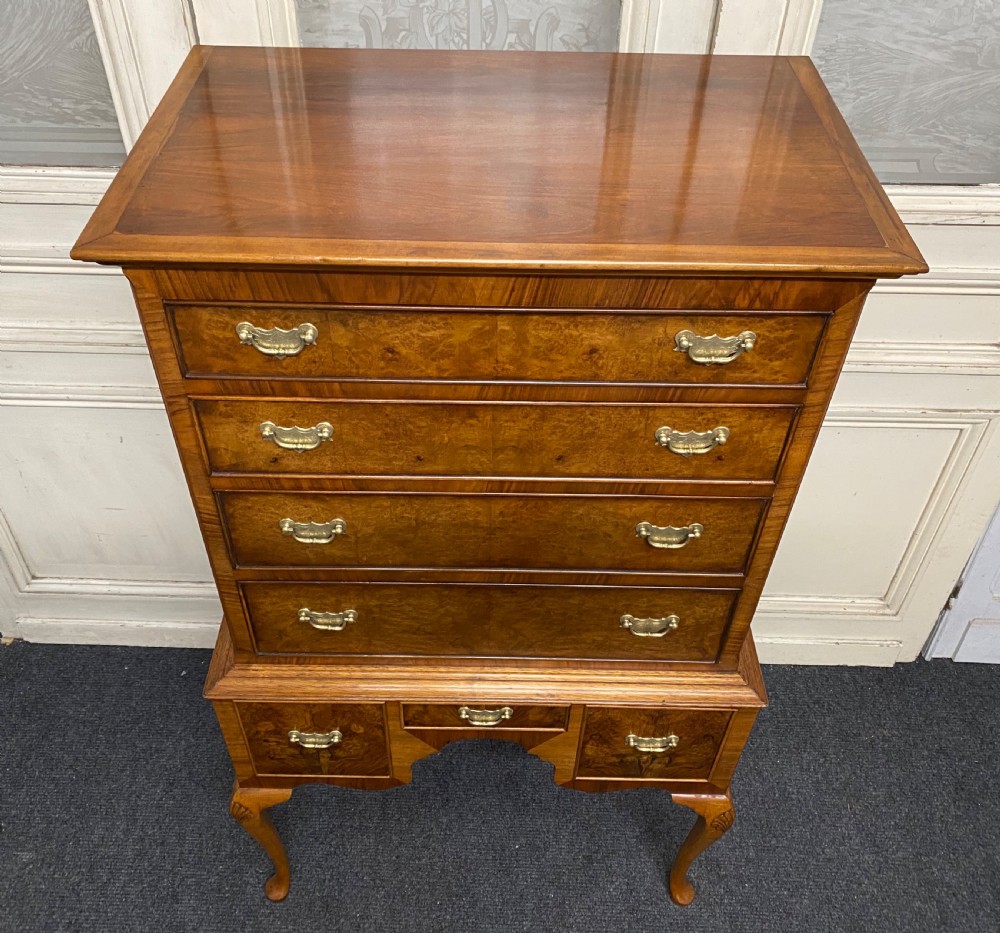 Burr Walnut Chest on Stand View VI