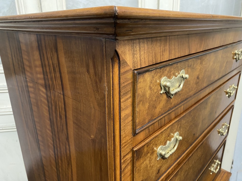 Burr Walnut Chest on Stand View X