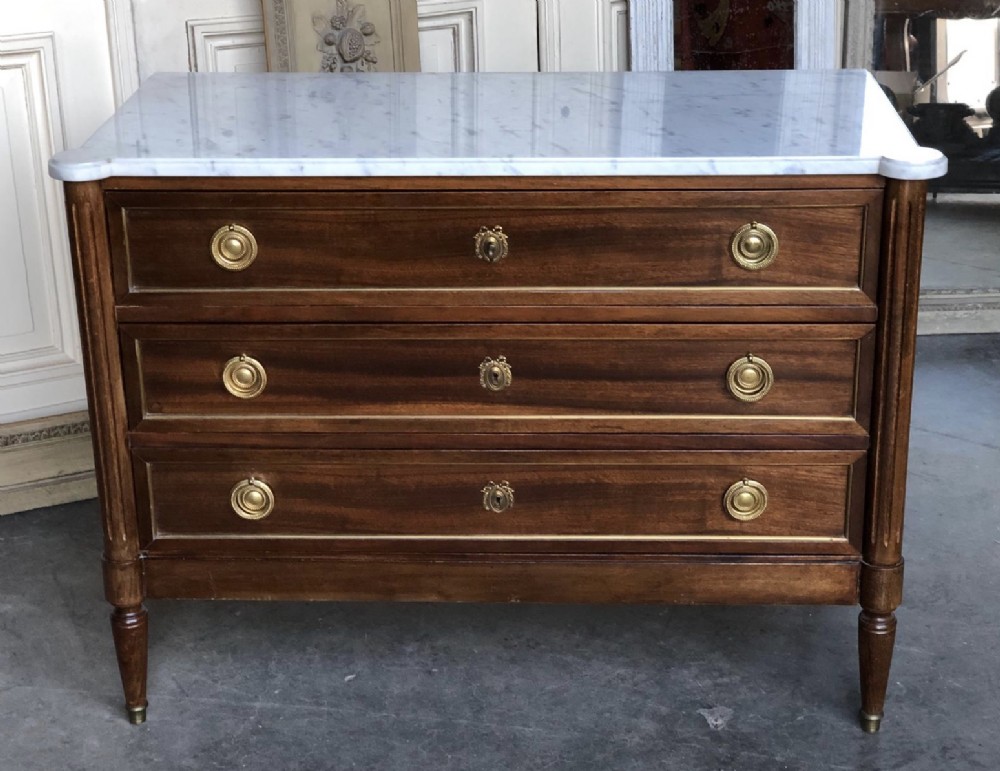 French Marble Top Chest of Drawers