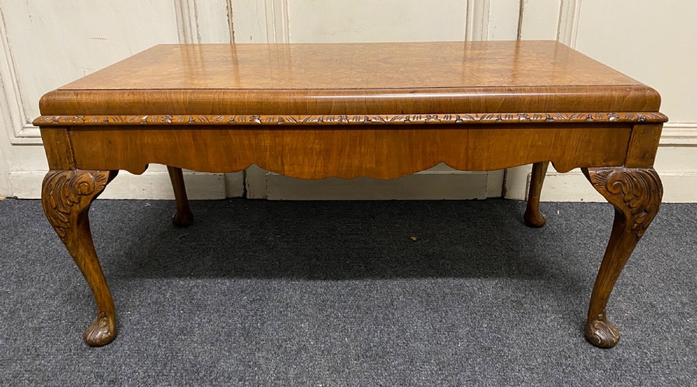 Burr Walnut Queen Anne Coffee Table View IV