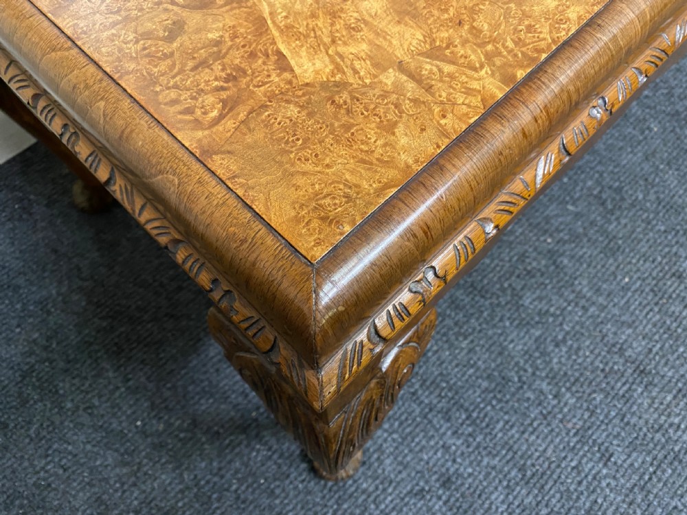 Burr Walnut Queen Anne Coffee Table View II
