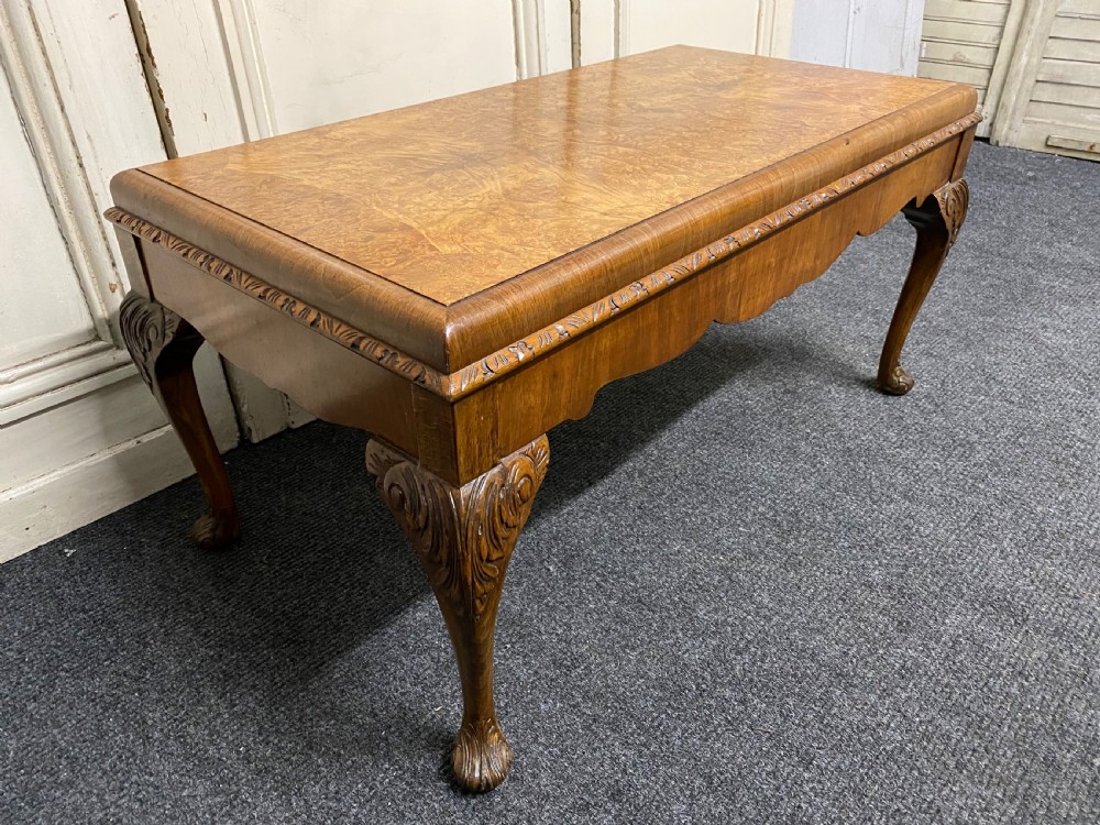 Burr Walnut Queen Anne Coffee Table