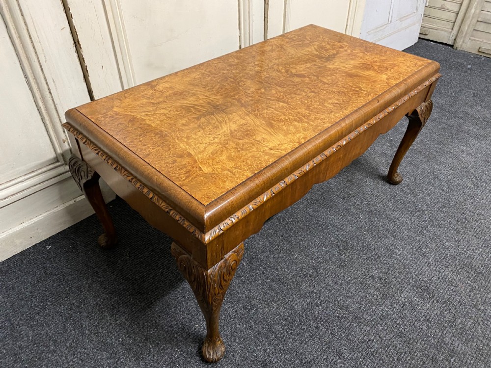 Burr Walnut Queen Anne Coffee Table View V