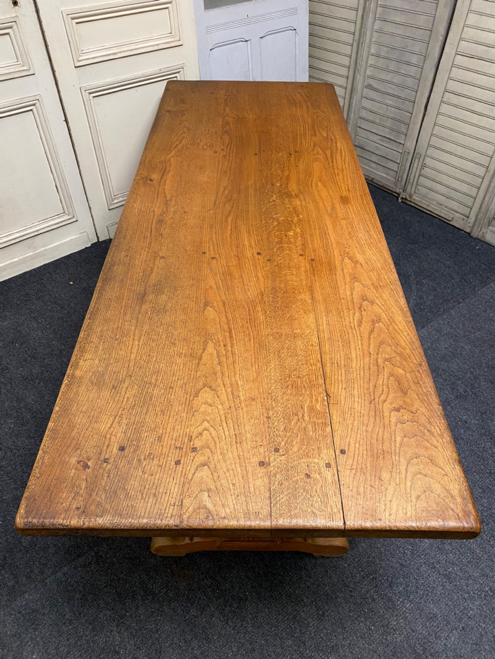 Oak French Farmhouse Dining Table View IX