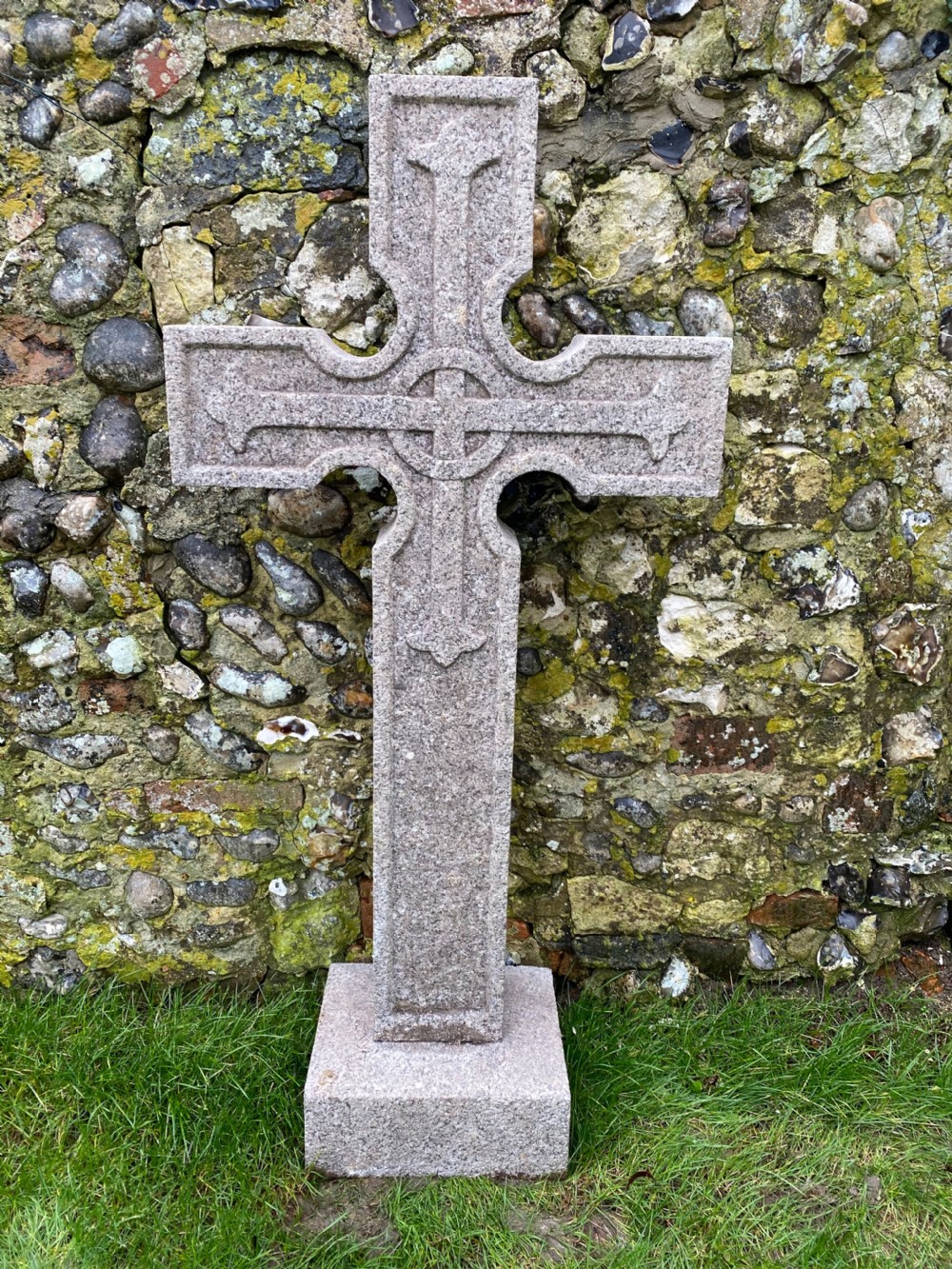 Large 19thC Granite Cross for Garden