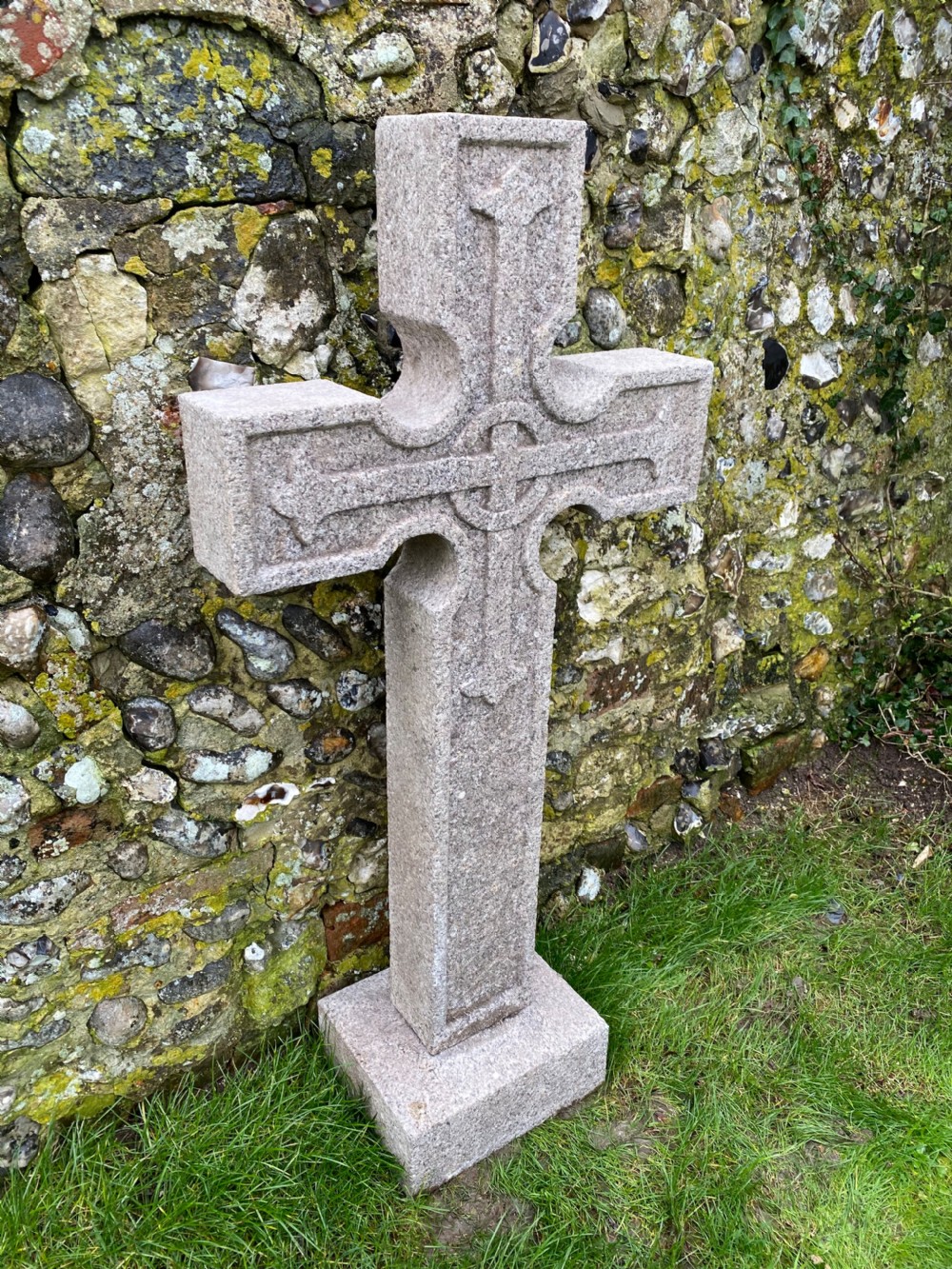 Large 19thC Granite Cross for Garden View II