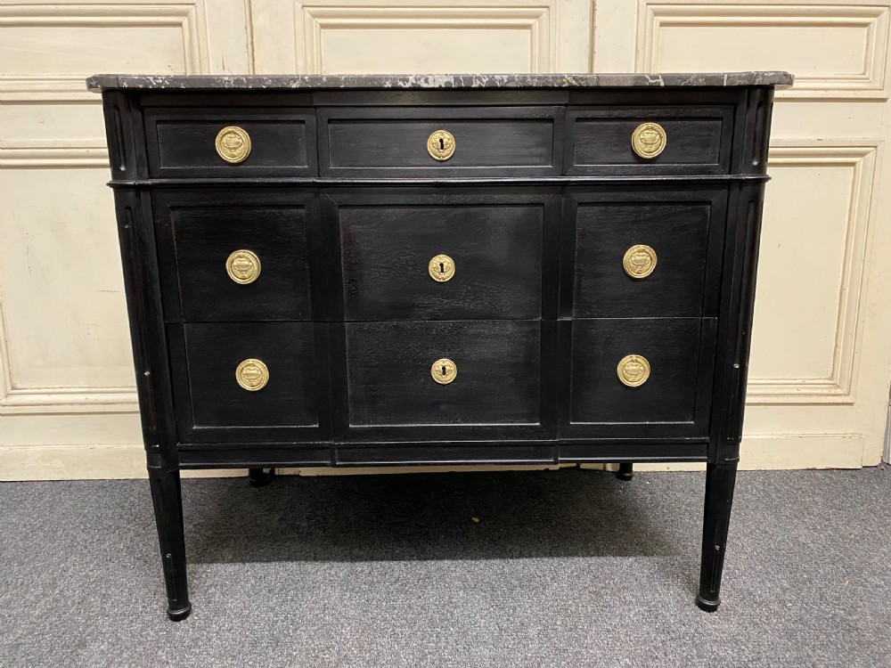 French Ebonised Empire Chest View II