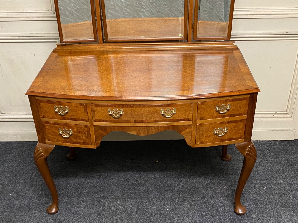 Burr Walnut Queen Anne Dressing Table View II